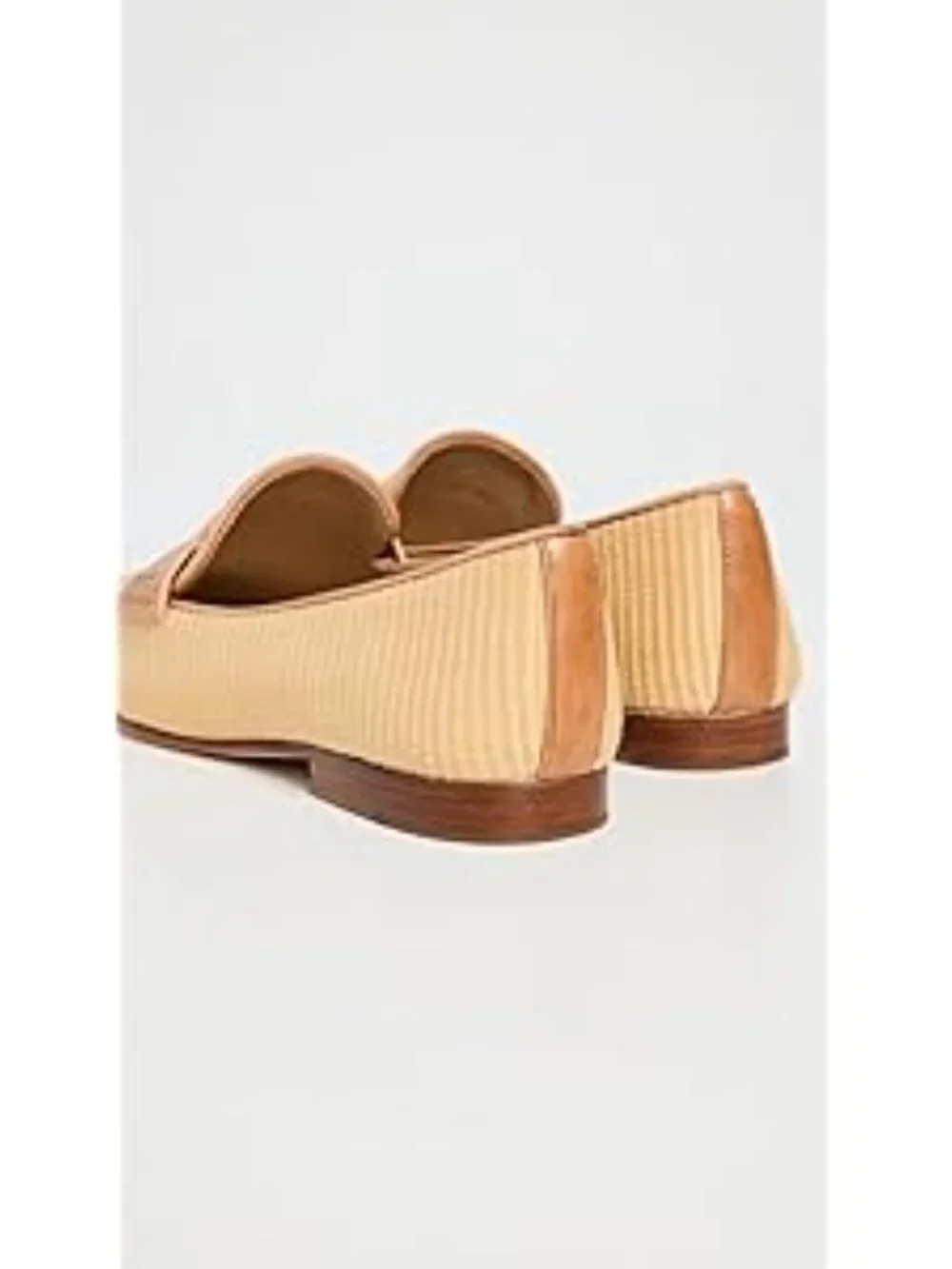 Veronica Beard Tan Raffia Penny Loafers Size 9